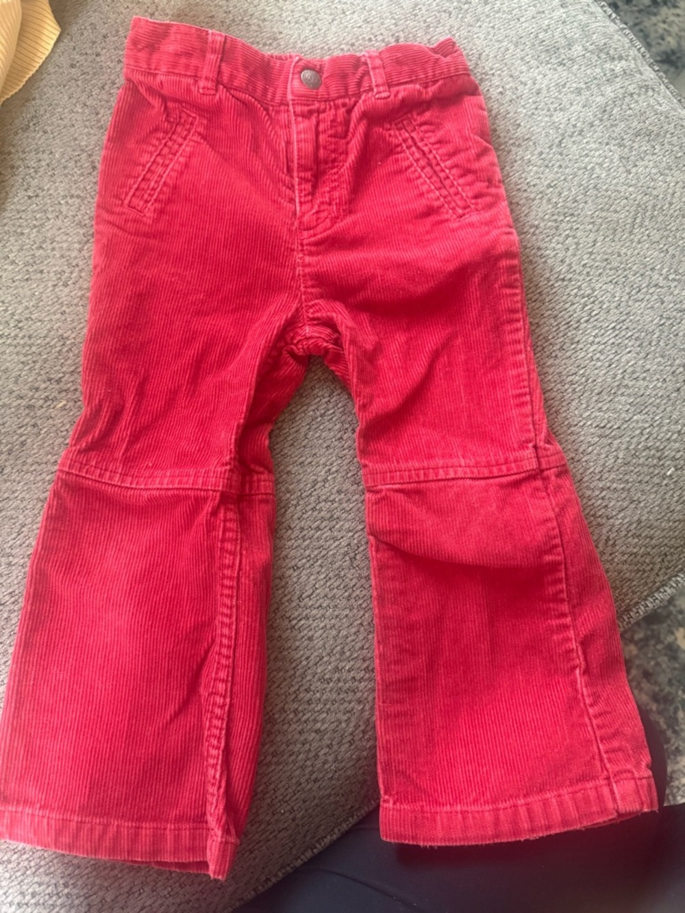 Polo Ralph Lauren Girls Red Corduroy Flared Pants